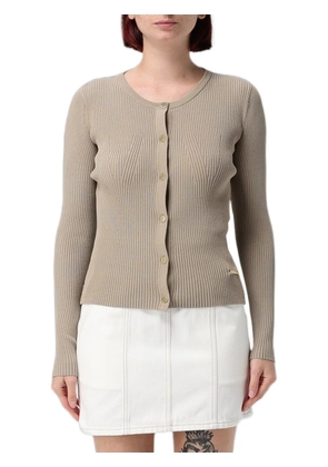 Emporio Armani ribbed-knit button-up cardigan - Neutrals