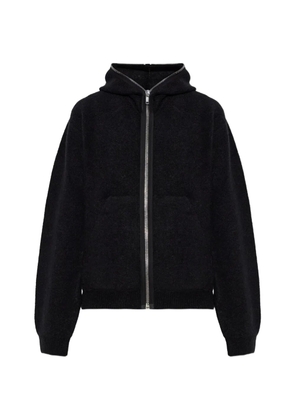 Rick Owens hooded zip-up cardigan - Black