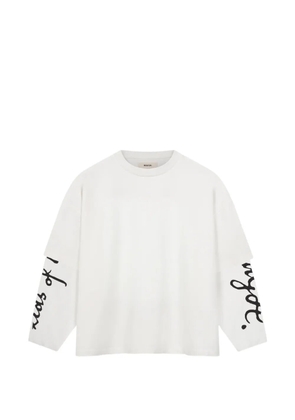ROUGH. long-sleeve crew-neck T-shirt - White