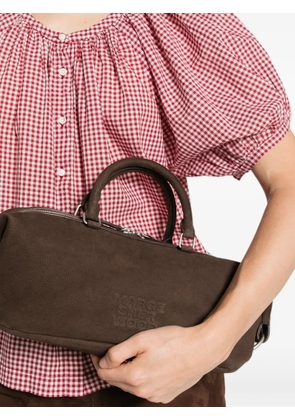 Marge Sherwood Dumpling logo-embossed tote bag - Brown