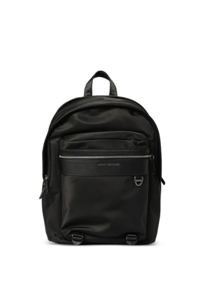 Emporio Armani logo-lettering backpack - Black