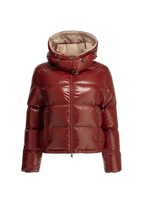 Moncler Niveole quilted hooded jacket - Red