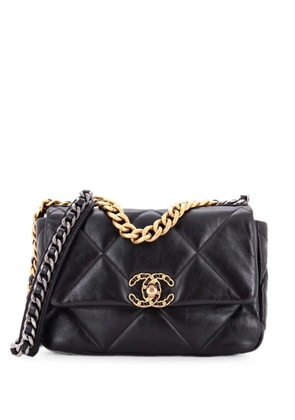 CHANEL Pre-Owned 19 Flap Bag Quilted Leather Medium crossbody bag - Black