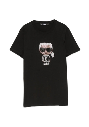 Karl Lagerfeld Ikonik rhinestone-embellished T-shirt - Black