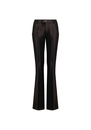 DONDUP satin-finish flared trousers - Black