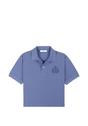 Sporty & Rich logo-embroidered piqué polo shirt - Blue
