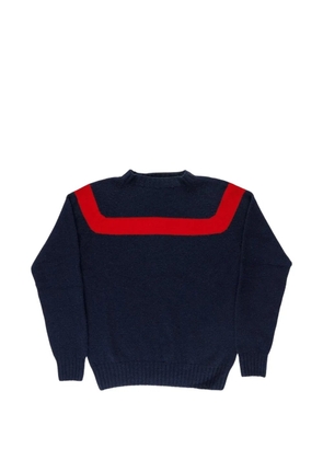 La Fetiche Ossie seam-free graphic-panel sweater - Blue