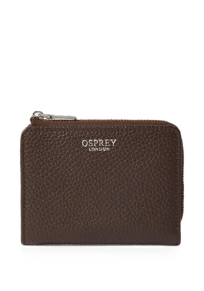 Osprey medium Core leather zip-around wallet - Brown