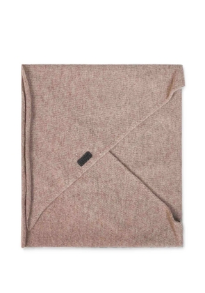 Brunello Cucinelli monili-embroidered triangular scarf - Brown