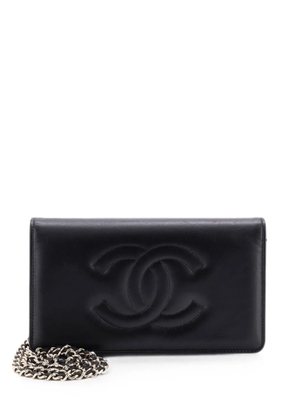 CHANEL Pre-Owned Timeless CC Full Flap Clutch with Chain Lambskin shoulder bag - Black