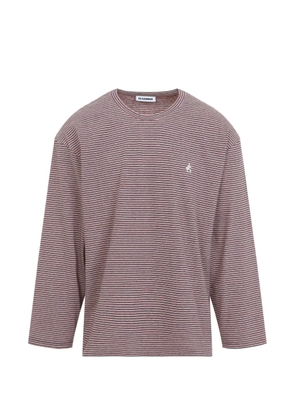 Jil Sander striped long-sleeve T-shirt - Red