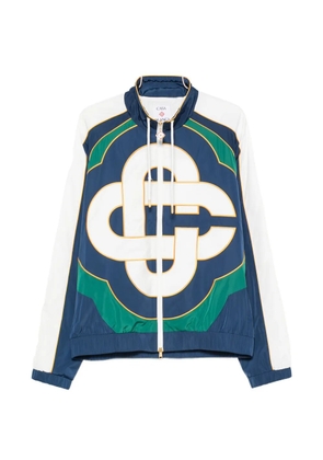 Casablanca zip-fastening logo-detail jacket - Blue