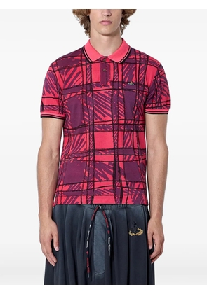 Vivienne Westwood abstract-patterned short-sleeved polo shirt - Red