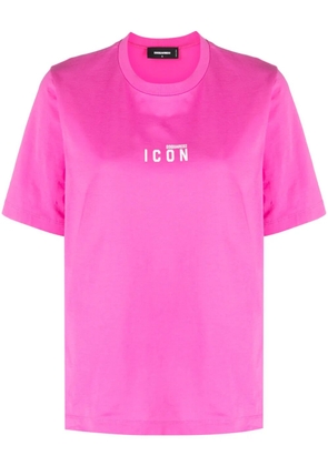 DSQUARED2 Icon-print cotton T-shirt - Pink