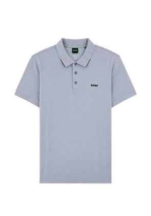 BOSS GREEN HUGO BOSS monogram-pattern polo shirt - Grey