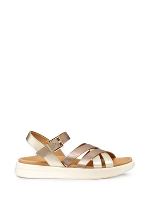 Geox Xand 2S metallic-finish crossover-strap sandals - Neutrals