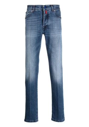 Kiton slim-cut cotton jeans - Blue