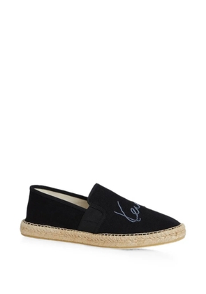 Kenzo logo-embroidered espadrilles - Black