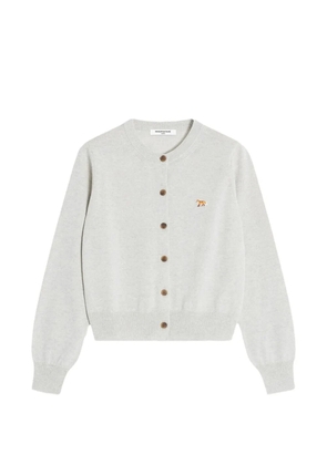 Maison Kitsuné logo-patch cardigan - Grey
