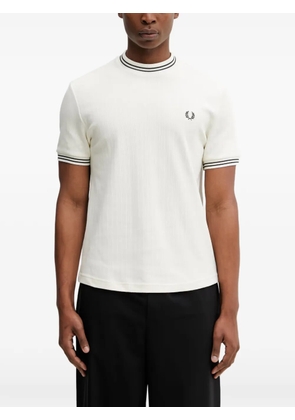 Fred Perry ribbed jersey T-shirt - Neutrals