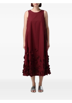 MeimeiJ flower-appliqué sleeveless midi dress - Red