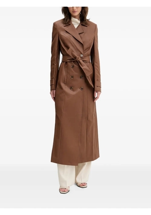 Bardot double-breasted belted coat - Brown