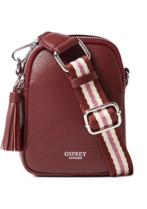 Osprey Stella tassel-detail grained-leather phone bag - Red