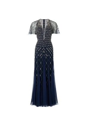 Temperley London Vita crystal-embellished gown maxi dress - Blue