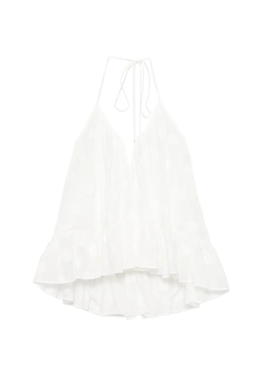 ZIMMERMANN Solstice polka-dot ruffled blouse - White