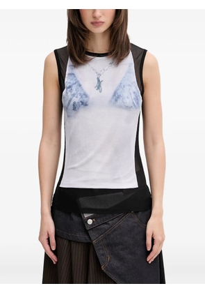 Andersson Bell trompe-l'oeil wet-effect tank top - White