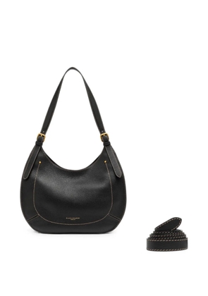 GIANNI CHIARINI Gabry grained contrast-stitch shoulder bag - Black