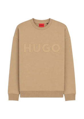 HUGO logo-embossed sweatshirt - Neutrals