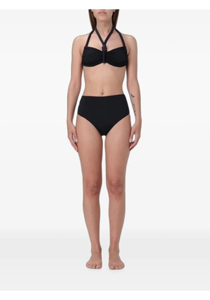Maygel Coronel ruched halterneck bikini - Black