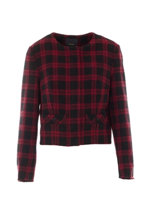 PINKO tweed-check jacket - Black