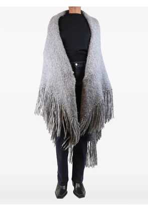 Gabriela Hearst Lauren fringe-trim cape - Grey