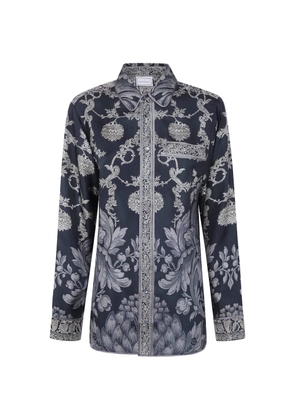 Pierre-Louis Mascia floral-print silk shirt - Black