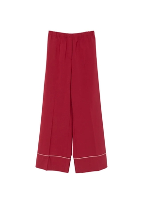 Alberta Ferretti piped wide-leg trousers - Red