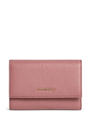Coccinelle medium Metallic logo-lettering wallet - Pink