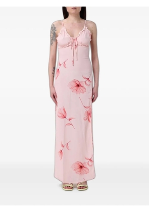 MAR DE MARGARITAS floral-print ruffled dress - Pink