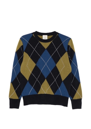 Incentive! Cashmere Famara argyle-intarsia sweater - Blue
