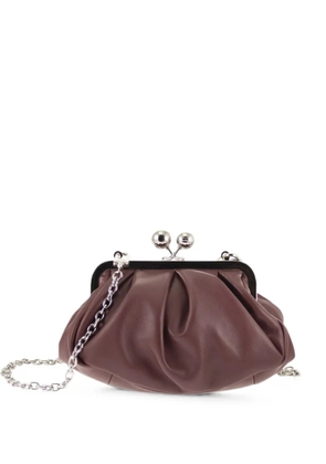 Weekend Max Mara small Pasticcino leather clutch bag - Brown