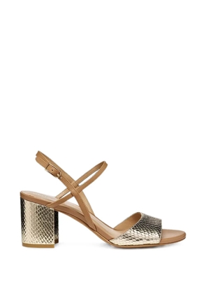 Geox Virnilisa snake-effect buckle-strap heeled sandals - Gold
