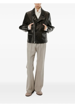 MASU pleated straight-leg trousers - Neutrals