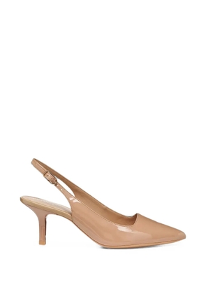 Geox Kleopy patent-finish slingback-strap heeled pumps - Neutrals