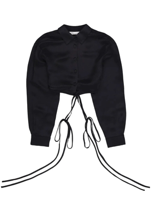 Christopher Esber tie-fastening silk shirt - Black