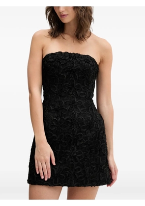 Bardot Karoline floral-applique strapless mini dress - Black