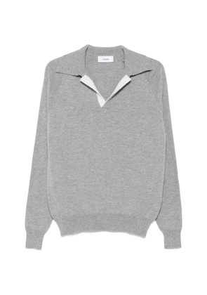 Lardini contrast-trim long-sleeve sweater - Grey