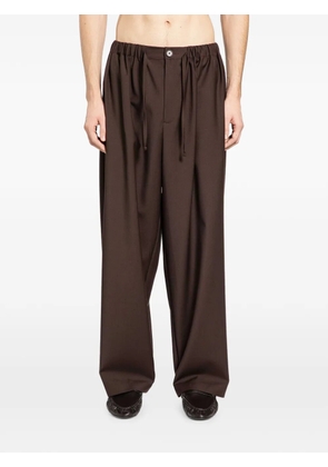 ROSE BURRITO drawstring virgin-wool pajama trousers - Brown