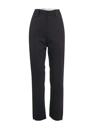 GANNI striped straight-leg trousers - Blue