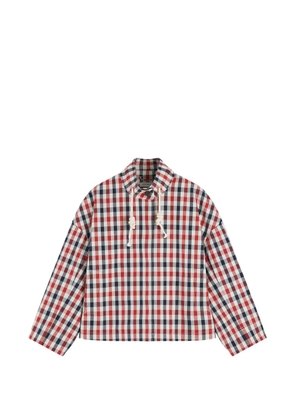 Tommy Hilfiger gingham-check drawstring jacket - White